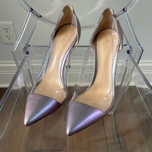 Gianvito Rossi Purple and Cream Heels